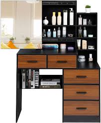 Every one of our dressing tables online in india has an exceptional component that adds to the usefulness of the furniture. Buy Tiptiper Makeup Vanity Table With Storage Cabinet Dressing Table With Sliding Mirror Vanity Set With Large Drawers And Shelves For Bedroom Online In Indonesia B08nchln3w