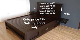··· bedroom sets queen size bedframe price headboards for queen beds bedroom queen bed frame storage modern. For Sale Full Sized 54 Mahogany Bed Frame With Pullout And Premium Uratex Mattresses Furniture Home Living Furniture Bed Frames Mattresses On Carousell
