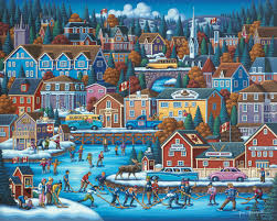 Large puzzles for adults canada. Canadian Hockey 100 Pieces Dowdle Folk Art Puzzle Warehouse
