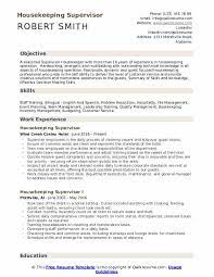 Housekeeping Supervisor Resume Samples Qwikresume