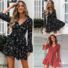 Free Shipping Worldwide Free Return For One Year 365 Days Warranty In 2020 Cocktail Evening Dresses Wrap Dress Floral Ladies Mini Dresses