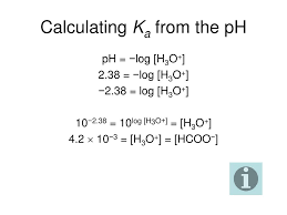 Ka = h 3o+ ⋅ a− h a if you have a 1:1 mole ratio between the acid and the hydronium ions, and between the hydronium ions and the conjugate base, a−, then. Ppt Acids And Bases Powerpoint Presentation Free Download Id 2968734