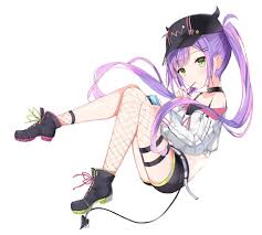 Discover and share the best gifs on tenor. Fuyuki030 Hololive Tokoyami Towa Fishnets Garter Heels Tail Thighhighs 628014 Yande Re