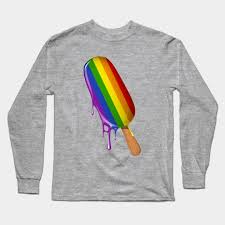 LGBT Shirt Support, Ice Cream Rainbow Flag Lesbian Gay Pride - Lgbt Pride -  Long Sleeve T-Shirt | TeePublic