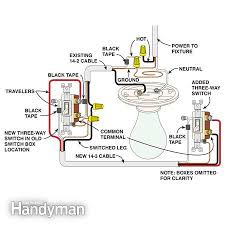 But if either switch is moved to the other position, the circuit breaks and the light turns off. Diagram For Wiring Two Light Switches From One Power Supply