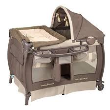 Travel Bassinet Portable Crib Nursery Center Changing Table Locking Wheels New Baby Trend Portable Baby Cribs Baby Playpen