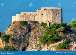 Dubrovnik. Fort St. Lawrence in the Morning. Stock Photo