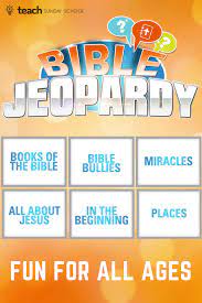 Bible Jeopardy Game Print Play Sunday School Games Bible Trivia Games Sunday School Activities