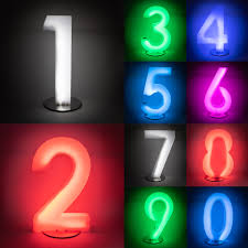 Light Up Numbers 83cm Rechargable Wireless Rgb Led Numbers