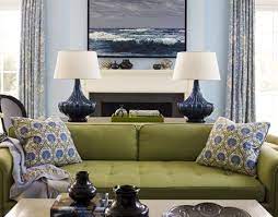 Tradition With A Twist Green Couch Living Room Blue And Green Living Room Living Room Green