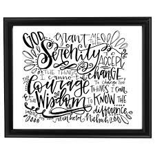 Unique serenity prayer posters designed and sold by artists. Serenity Prayer Art Print Valerie Wieners Art