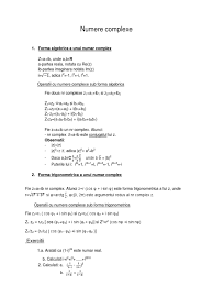 Z2 + i = 0. Numere Complexe