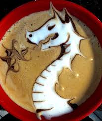 Coffee Art Dragon Latte Coffee Latte Art Cappuccino Art Coffee Art