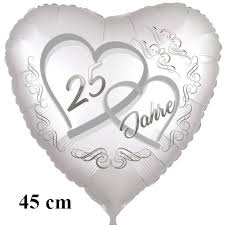 Check spelling or type a new query. Folienballon 25 Jahre Jubilaum Folienballon Mit Ballongasfullung Silberne Hochzeit