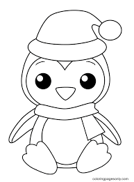 The spruce / miguel co these thanksgiving coloring pages can be printed off in minutes, making them a quick activ. Baby Penguin Wearing A Hat Coloring Pages Penguin Coloring Pages Coloring Pages For Kids And Adults