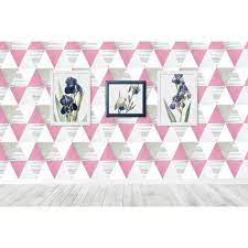 Background merah putih vector bawa bendera. Jual Jejo Wps034 Motif Segi Tiga Pink Triangle Wallpaper Sticker Dinding Kab Bekasi Jejomart Tokopedia