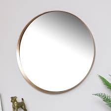 Astonishing round wall mirrors to glam up your home décor. Round Copper Wall Mirror 60cm X 60cm