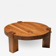 Modern natural asian walnut coffee table. Rustic Modern Coffee Table In Solid Oak 1960 S