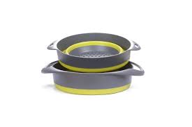 Check spelling or type a new query. Gourmet Kitchen Collapsible Colander And Mixing Bowl Yellow Grey Kogan Com