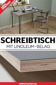 Upgrade Fur Dein Buro Bau Dir Einen Schreibtisch Mit Linoleumbelag Schreibtisch Selber Bauen Ideen Schreibtisch Schreibtisch Selber Bauen