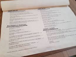 Food Menu From Curious Palette At Prinsep Street Buttermilk Waffles Strawberry Compote Vanilla Bean Ice Cream