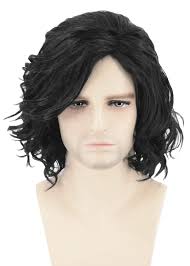 Amazon.com: Topcosplay Mens Hair Wigs Black Short Curly Fluffy Cosplay  Halloween Costume Party Wigs : Clothing, Shoes & Jewelry