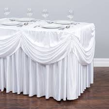 8 Ft Drape Chiffon All In 1 Tablecloth Pleated Skirt Table Skirt Wedding Table Linens Table Cloth