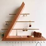 Organizador de joyas de madera maciza hecho a mano: soporte ...