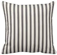 Black And White Striped Pillow Shams Amazon Com Emvency Throw Pillow Cover Classic Ticking Stripe Pattern Black And Cream D Cream Decorative Pillow Decorative Pillow Cases Throw Pillows