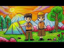 19+ gambar pemandangan di zoom. Cara Menggambar Dan Mewarnai Tema Pramuka Yang Bagus Dan Mudah Untuk Pemula Youtube Sketsa Seni Cara Menggambar Warna