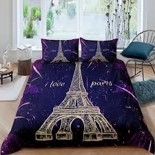 See more ideas about paris bedding, comforter sets, paris bedroom. Eiffel Tower Comforter Cover Set World Famous Chic Paris Theme Duvet Cover For Kids Boys Girls Teens Paris Cityscape Printed Microfiber Bedding Set Decor 2 3pcs Quilt Cover Uk Single Double King Size