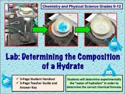 Present perfect tense worksheet 11 : Lab Composition Of A Hydrate High School Chemistry Or Physical Science Physical Science Chemistry High School Chemistry