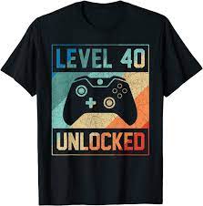 The item must be returned in new and unused condition. Buy Level 40 Unlocked 40th Video Gamer 40th Birthday Men Shirt T Shirt Online In Indonesia B07rpstzrm