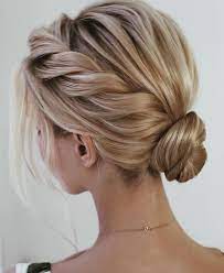 27 Gorgeous Wedding Updo Hairstyles For The Elegant Bride Molitsy Blog Prom Hairstyles For Short Hair Medium Hair Styles Medium Length Hair Styles