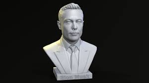 Elon Musk Bust 3d Print Model Cgtrader You're fierce, you're funny, you're feminist. elon musk bust 3d print model