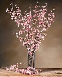 Cherry Blossom Silk Flower Stem Pink Fake Flower Arrangements Fake Flowers Flowers