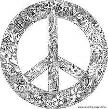 So they will be only peace in this world. Peace Sign Mandala Coloring Pages Printable