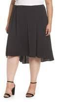 Flounce High Low Skirt Plus Size