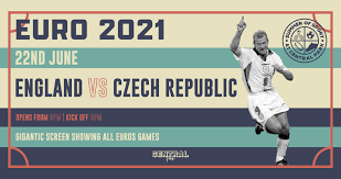 Gareth southgate's side would finish top of the group if they win this match at england v czech republic will kick off at 8pm. England Vs Czech Republic Tue 22nd June Ko 8pm Euro 2020 At Life Science Centre Newcastle Upon Tyne On 22nd Jun 2021 Fatsoma