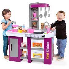 See more ideas about toy kitchen, wellness design, mini cake pans. Simulation Large Kitchen Table Toy Set Children S Meal Kitchen Light Sound Electric Water Shopee Philippines