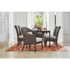 The wicker chair, dark brown gives you the best outdoor experience. Home Decorators Collection Camden 7 Piece Dark Brown Wicker Outdoor Patio Dining Set With Sunbrella Antique Beige Fretwork Flax Cushions Fra80866vcwst The Home Depot