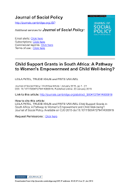 A social grant refers to grants paid by government to south african citizens who are in need of assistance. Pdf Child Support Grants In South Africa A Pathway To Women S Empowerment And Child Well Being