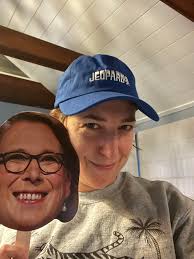 I have all my necessary gear to watch the Jeopardy! Tournament of  Champions, including my prized signed and framed obligatory photo of Ken  Jennings. Catch tonight's #JeopardyToC exhibition game!!!