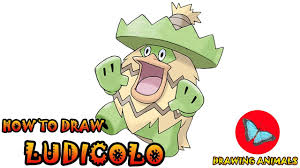 Ludicolo begins dancing as soon as it hears cheerful, festive music. How To Draw Ludicolo Pokemon Coloring And Drawing For Kids Youtube