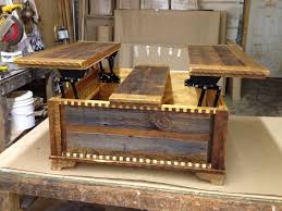 Country Roads Reclaimed Wood Square Coffee Table Shown With Elevated Top Logfurnitureplace Us Coffee Table Coffee Table Wood Rustic Living Room Furniture