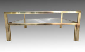 Consisting of lucite pillars and brassed metal beams. Pierre Vandel Coffee Table Tim Saltwell Antiques