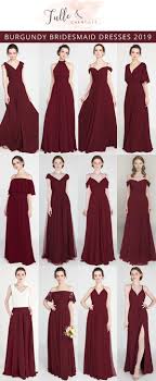 Tulle Chantilly Burgundy Bridesmaid Dresses 2019 Wedding Weddinginspiration B Winter Bridesmaid Dresses Red Bridesmaid Dresses Dark Red Bridesmaid Dresses