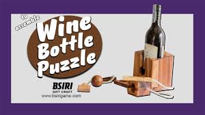 The next time you're invited to a friend's home for dinner, bring along a bottle of wine that you've locked in this wooden puzzle and watch the fun start to flow! Game Solution Wine Bottle Puzzle Wooden Game Assemble Youtube