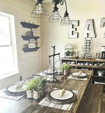 Wrought Iron Scale Farmhouse Table Galvanized Letters Industrial Light Fixtures Farmh Farmhouse Dining Room Table Farmhouse Dining Room Modern Farmhouse Dining
