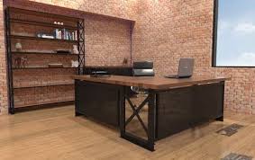 From The Steel City Of Sheffield England To A Georgia Steel Manufacturing Plant To State Farm Modern Rustic Decor Rustic Office Industrial Office Furniture